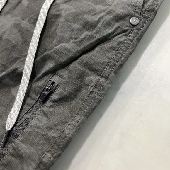 Vuori Ripstop Pants Womens X-Small Gray Green Camouflage Drawstring Hiking VW401 - Picture 4 of 8
